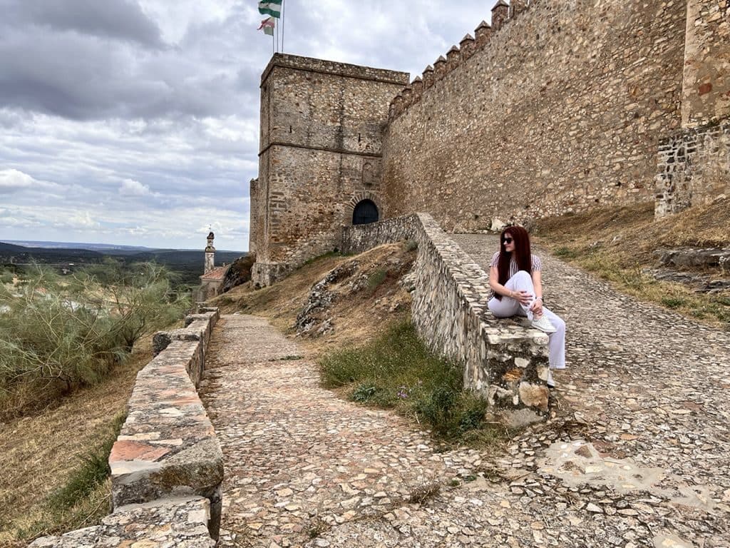 Me Castilla Fortaleza fortress city view Sta Olalla Spain road trip to Seville