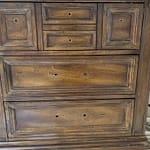 dark antique walnut bedroom furniture wrought iron accents home decor makeover improvement chalk paint all in one wax glaze antique restoration before and after French Country Provincial gilding wax gold