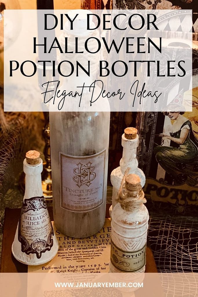 halloween DIY potion bottles Harry Potter Hogwart's theme